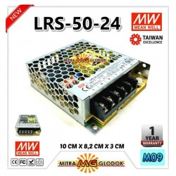 Power Supply Trafo Meanwell LRS-50-24 DC 24V 2.2A 50W | Mean Well